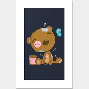 Tattered Cute Teddy Bear Posters and Art